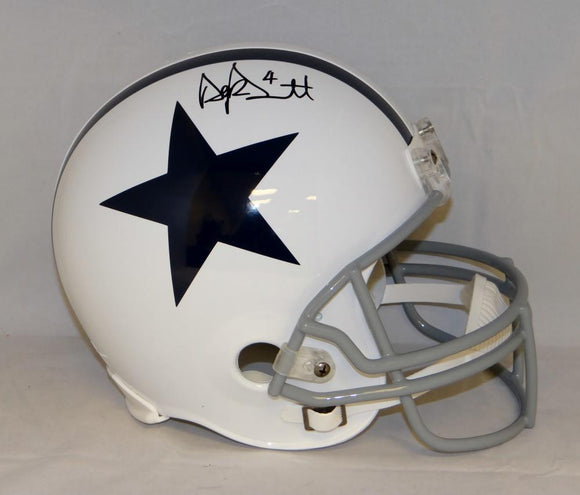 Dak Prescott Autographed Dallas Cowboys Full Size TB Helmet- JSA Witnessed Auth Image 1