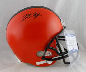 Baker Mayfield Autographed Cleveland Browns Full Size Helmet- Beckett Auth Image 1
