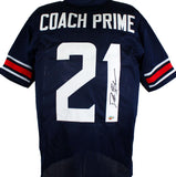 Deion Sanders Autographed Coach Prime College Style Jersey - Beckett W Hologram *Black Image 1