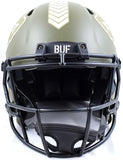 O.J. Simpson Autographed Buffalo Bills F/S Salute to Service Speed Authentic Helmet w/HOF, Yds.- JSA W *Gold Image 4