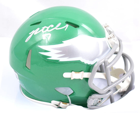 Brent Celek Autographed Philadelphia Eagles Speed Alternate 2023 Mini Helmet-Beckett W Hologram *Silver Image 1
