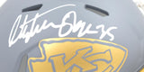 Christian Okoye Autographed Kansas City Chiefs Slate Speed Mini Helmet-Beckett W Hologram *White Image 2