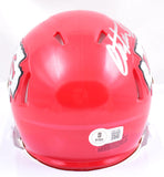 Christian Okoye Autographed Kansas City Chiefs Speed Mini Helmet-Beckett W Hologram *Silver Image 3