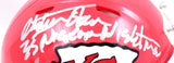 Christian Okoye Autographed Kansas City Chiefs Speed Mini Helmet w/ Nigerian Nightmare - Beckett W Hologram *Silver Image 2