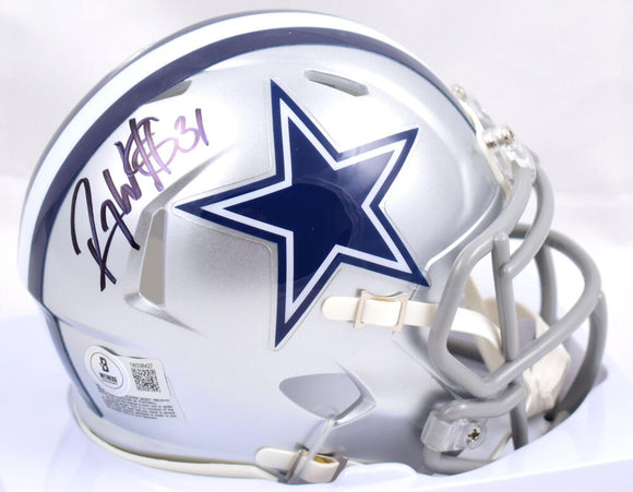 Roy Williams Autographed Dallas Cowboys Speed Mini Helmet-Beckett W Hologram *Black Image 1