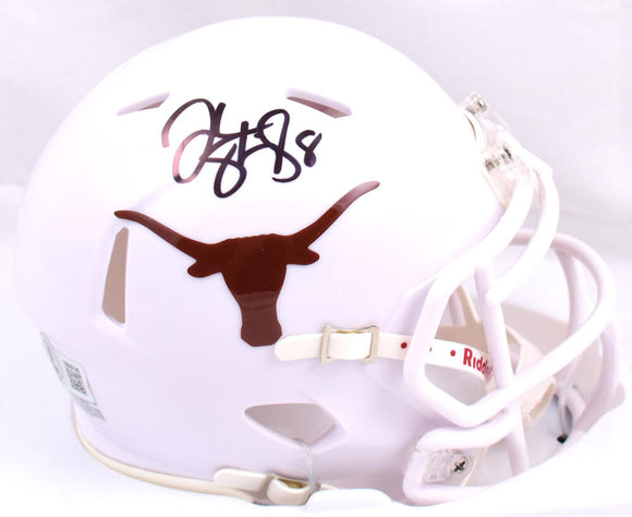 Jordan Shipley Autographed Texas Longhorns Speed Mini Helmet-Beckett W Hologram *Black Image 1