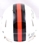 Nick Chubb Autographed Cleveland Browns Alternate Speed Mini Helmet-Beckett W Hologram *Black Image 3