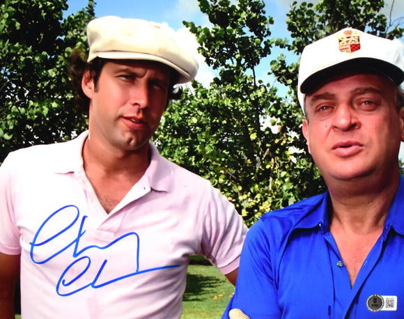 Chevy Chase Autographed 11x14 Caddyshack W/ Dangerfield - Beckett W Hologram *Blue Image 1
