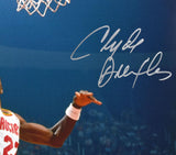 Clyde Drexler Autographed Houston Rockets 16x20 Lay Up Photo - JSA W *Silver Image 2
