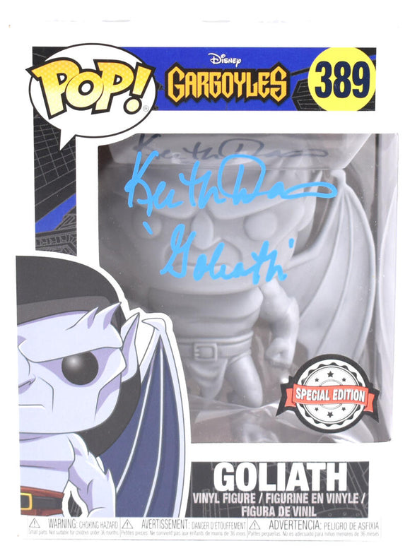 Keith David Autographed Gargoyles Funko Pop Figurine #389  w/Goliath  - Beckett W Hologram *Blue Image 1