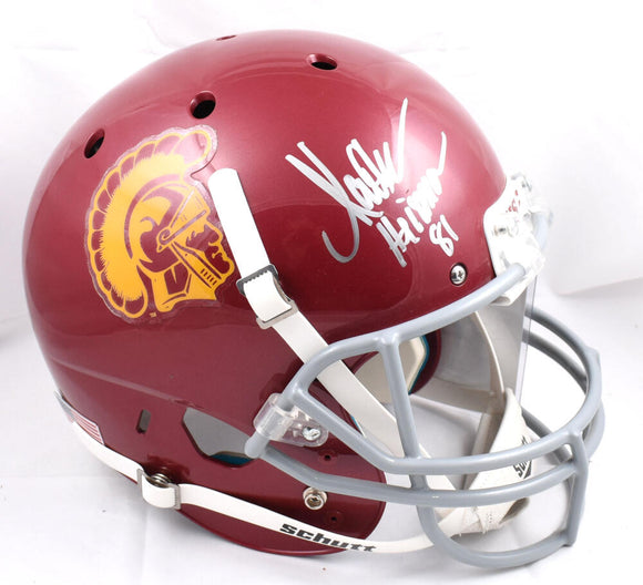 Marcus Allen Autographed USC Trojans F/S Schutt Helmet W/ Heisman- JSA W *Silver Image 1