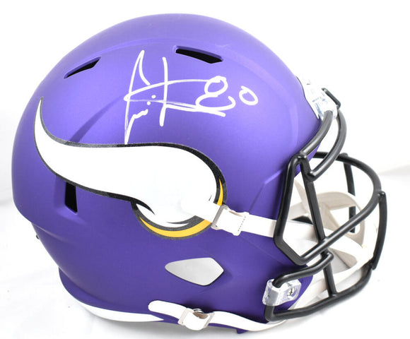 Cris Carter Autographed Minnesota Vikings F/S Speed Helmet-Beckett W Hologram *Silver Image 1