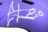 Cris Carter Autographed Minnesota Vikings F/S Speed Helmet-Beckett W Hologram *Silver Image 2