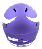 Cris Carter Autographed Minnesota Vikings F/S Speed Helmet-Beckett W Hologram *Silver Image 4