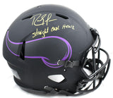 Randy Moss Autographed Vikings F/S Eclipse Speed Authentic Helmet w/Insc - Beckett W Auth *Yellow Image 1