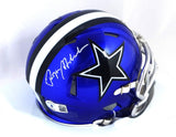 Roger Staubach Autographed Dallas Cowboys Flash Mini Helmet-Beckett W Hologram *White Image 2