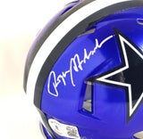 Roger Staubach Autographed Dallas Cowboys Flash Mini Helmet-Beckett W Hologram *White Image 3