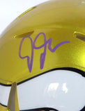Justin Jefferson Autographed Vikings Flash Speed Mini Helmet-Beckett W Hologram *Purple Image 2