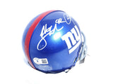Strahan/Taylor Autographed Giants Mini Helmet WS62660 - Beckett W Hologram *White Image 2