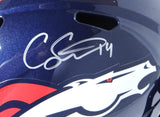 Courtland Sutton Autographed Denver Broncos Full Size Speed Helmet- JSA W Auth *Silver 
 Image 2