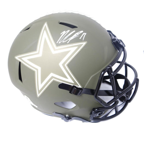 Micah Parsons Autographed Dallas Cowboys Salute to Service Speed F/S Helmet- Fanatics *White Image 1