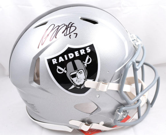 Davante Adams Autographed Las Vegas Raiders F/S Speed Authentic Helmet-Beckett W Hologram *Black *SMEARED Image 1