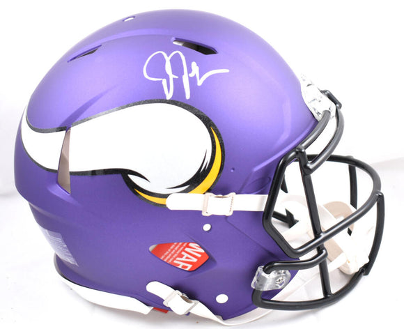 Justin Jefferson Autographed Minnesota Vikings F/S Speed Authentic Helmet-Beckett W Hologram *White Image 1