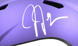 Justin Jefferson Autographed Minnesota Vikings F/S Speed Helmet-Beckett W Hologram *White Image 2