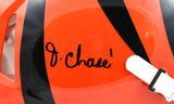 Ja'Marr Chase Autographed Cincinnati Bengals F/S Speed Authentic Helmet -Beckett W Hologram *Black Image 2