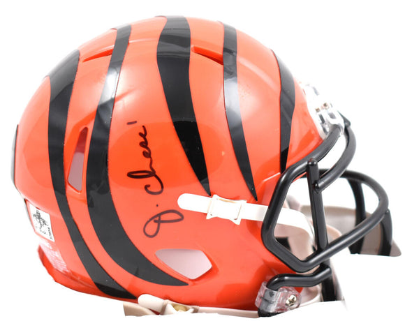 Ja'Marr Chase Autographed Cincinnati Bengals Speed Mini Helmet -Beckett W Hologram *Black Image 1