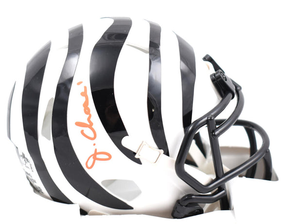 Ja'Marr Chase Autographed Cincinnati Bengals Alternate Speed Mini Helmet -Beckett W Hologram *Orange Image 1