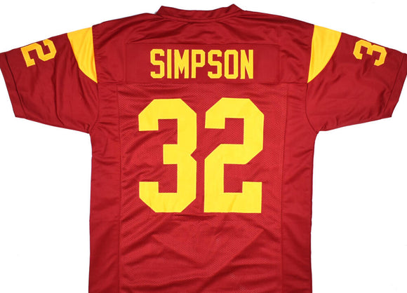 O.J. Simpson Unsigned Cardinal College Style Jersey Image 1