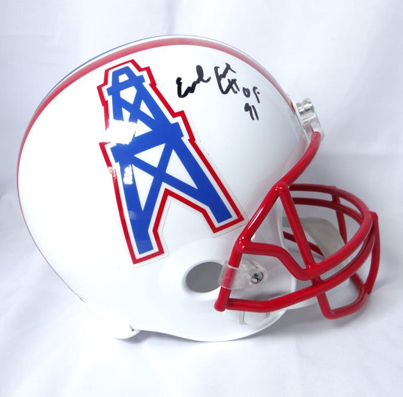 Earl Campbell Signed F/S Houston Oilers 81-96 TB Helmet W/HOF- JSA W *Black Image 1