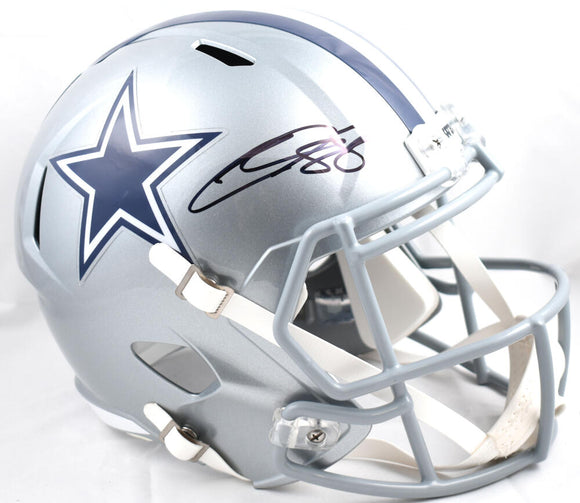 CeeDee Lamb Autographed Dallas Cowboys F/S Speed Helmet - Fanatics *Black  Image 1