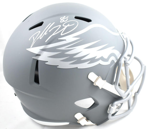 Dallas Goedert Autographed Philadelphia Eagles F/S Slate Speed Helmet - Fanatics *White Image 1