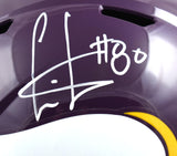 Cris Carter Autographed Minnesota Vikings F/S 83-01 Speed Helmet-Beckett W Hologram *White Image 2