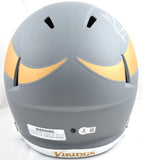 Cris Carter Autographed Minnesota Vikings F/S Slate Speed Helmet-Beckett W Hologram *White Image 4