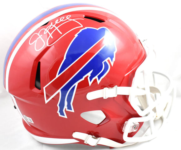 Jim Kelly Autographed Buffalo Bills F/S 87-01 Speed Helmet-Beckett W Hologram *White Image 1