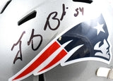 Tedy Bruschi Autographed New England Patriots F/S Speed Helmet - Beckett W Hologram *Black Image 2