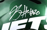 Breece Hall Autographed New York Jets F/S Speed Helmet- Fanatics *White Image 2