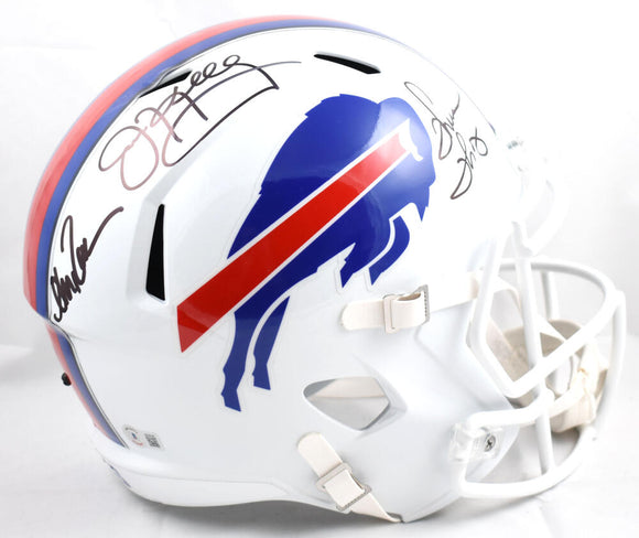 Andre Reed Jim Kelly Thurman Thomas Autographed Buffalo Bills F/S Speed Helmet - Beckett W Hologram *Black Image 1
