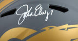 John Elway Autographed Denver Broncos F/S Slate Speed Helmet - Beckett W Hologram *White Image 2