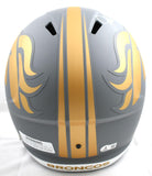 John Elway Autographed Denver Broncos F/S Slate Speed Helmet - Beckett W Hologram *White Image 4