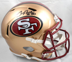 Jerry Rice Autographed San Francisco 49ers F/S 96-08 Speed Helmet - Fanatics *Black Image 1