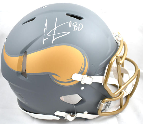 Cris Carter Autographed Minnesota Vikings F/S Slate Speed Authentic Helmet-Beckett W Hologram *White Image 1