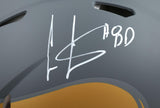 Cris Carter Autographed Minnesota Vikings F/S Slate Speed Authentic Helmet-Beckett W Hologram *White Image 2