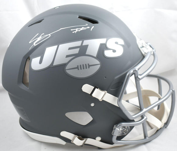 Ahmad Sauce Gardner Autographed New York Jets F/S Slate Speed Authentic Helmet- Beckett W Hologram *White Image 1