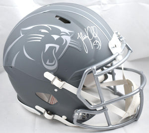 Luke Kuechly Autographed Carolina Panthers F/S Slate Speed Authentic Helmet - Beckett W Hologram *White Image 1