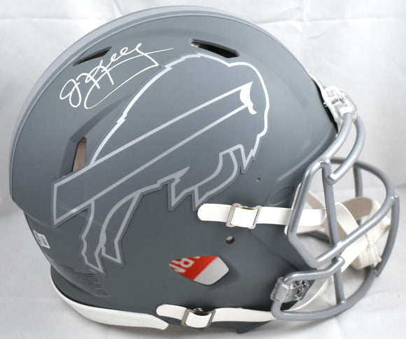 Jim Kelly Autographed Buffalo Bills F/S Slate Speed Authentic Helmet-Beckett W Hologram *White Image 1