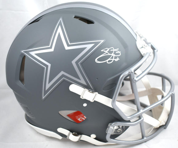 Emmitt Smith Autographed Dallas Cowboys F/S Slate Speed Authentic Helmet - Beckett W Hologram *White Image 1